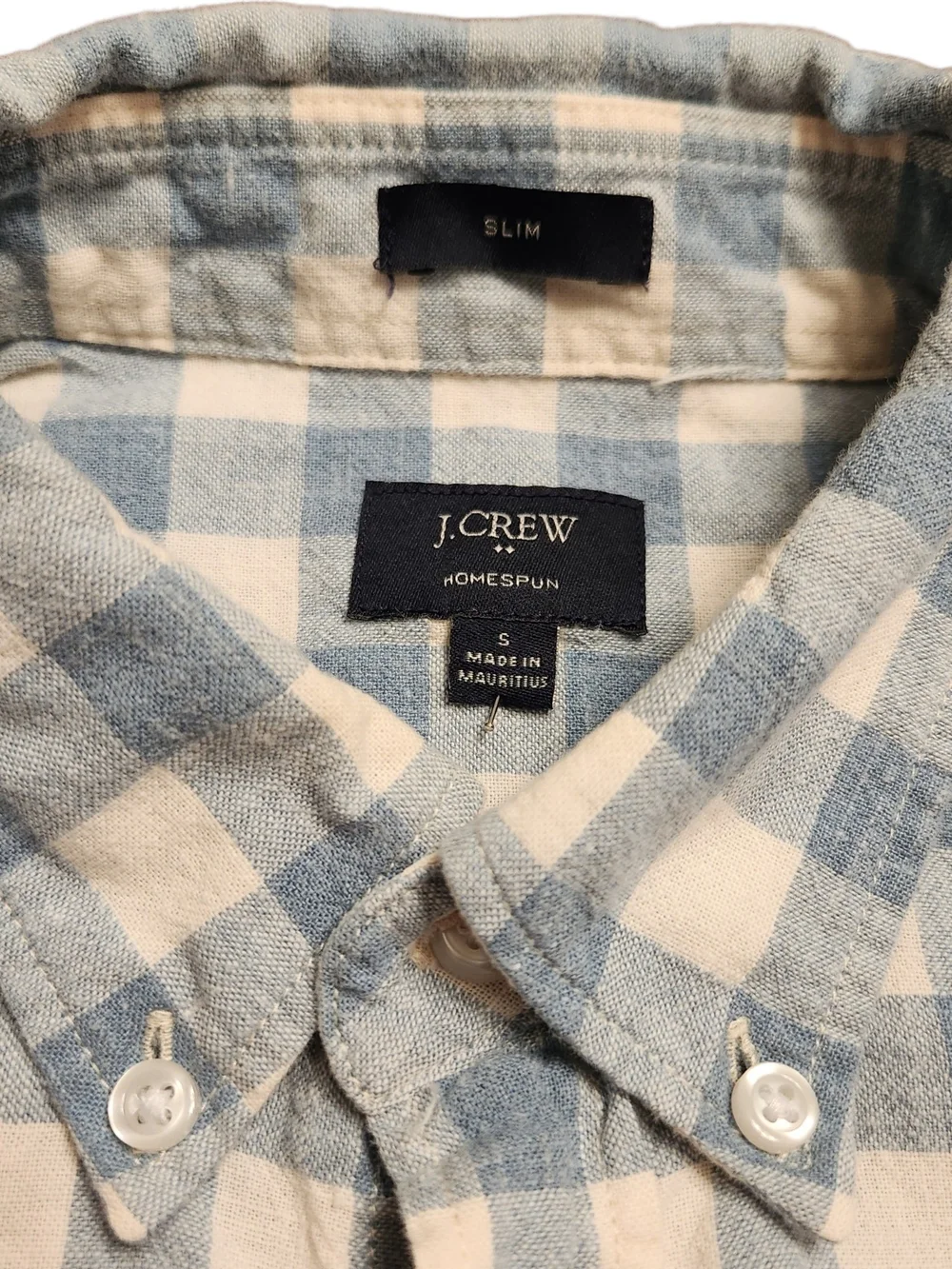 J. Crew Homespun Men’s Size S Slim-Fit Check Button-Down Shirt Heritage Preppy